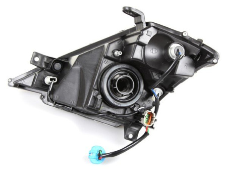 Nissan Murano Z50 (2003-2008) черные передние тюнинговые фары, комплект 2 шт.