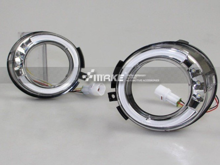 Toyota Land Cruiser Prado 150 (2010-) рамки противотуманных фар с подсветкой DRL и рулевым диммером