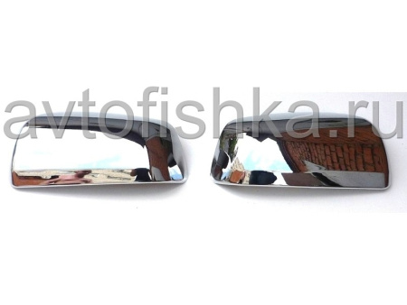 Mitsubishi Lancer 10 (07-) хромированные накладки на боковые зеркала из пластика, комплект 2 шт.