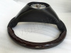 Mercedes W124, W126, W201, W140, W210 (96-99) руль спортивный анатомический, отделка - черная кожа с деревянными вставками.
