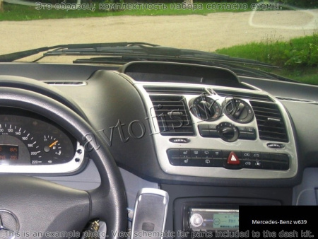 Mercedes-Benz Viano (w639) 2003-2014 декоративные накладки (отделка салона) под дерево, карбон, алюминий
