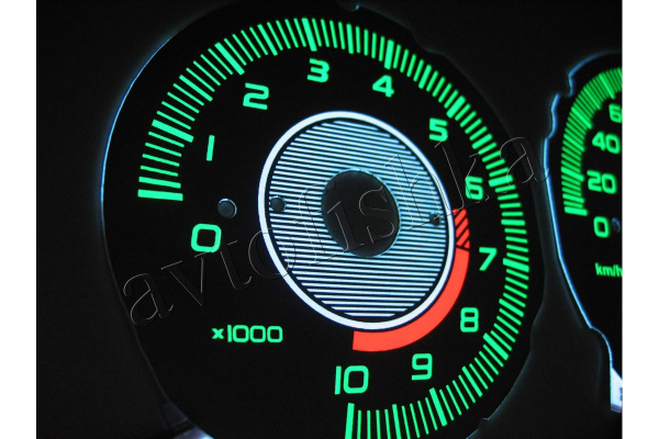 Honda Civic (92-95) светодиодные шкалы (циферблаты) на панель приборов - дизайн 5