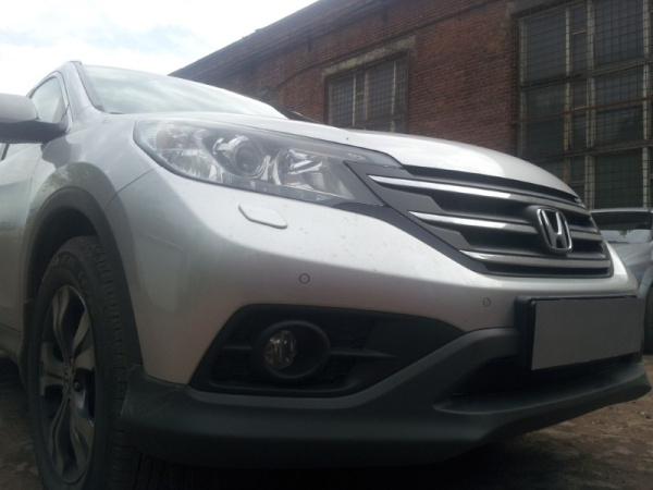 Honda CR-V (12–14) Защита радиатора Premium, чёрная (2.0)