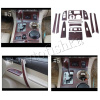 Toyota Highlander (2007-2012) отделка салона авто деревом накладки, темное матовое дерево, комплект 15 предметов.