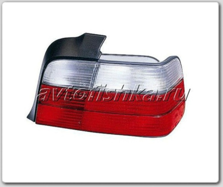BMW 3 E36 4 дв. седан фонари задние красно-белые, комплект 2 шт.