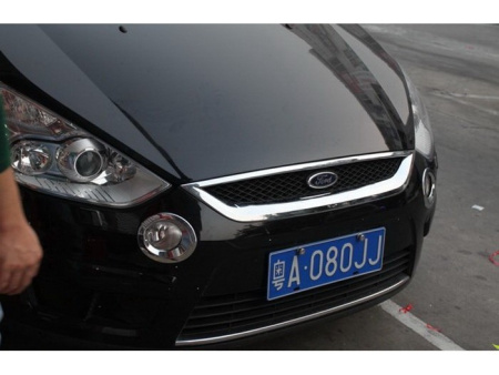 Ford S-Max (06-) хромированные накладки на противотуманные фары, пластик, комплект 2 шт.