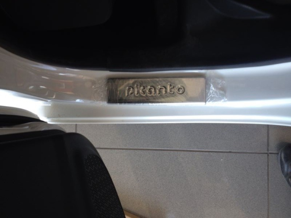 Kia Picanto (04–/11–) Накладки на дверные пороги, нерж, 2 части