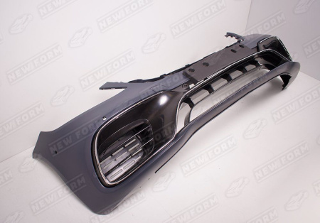 Mercedes-Benz GLS-Klasse X166 2015 - 2019 Диффузор черный с хромированными насадками 6.3 AMG