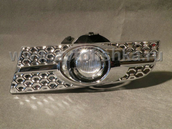 Honda Civic VIII (2006-) фары противотуманные линзовые с хромированными рамками, комплект 2 шт.