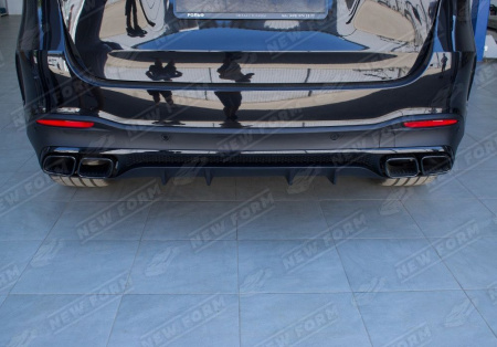 Mercedes-Benz GLE-Klasse V167 2018 - 2023 Диффузор заднего бампера с насадками на глушитель 6.3 AMG черный