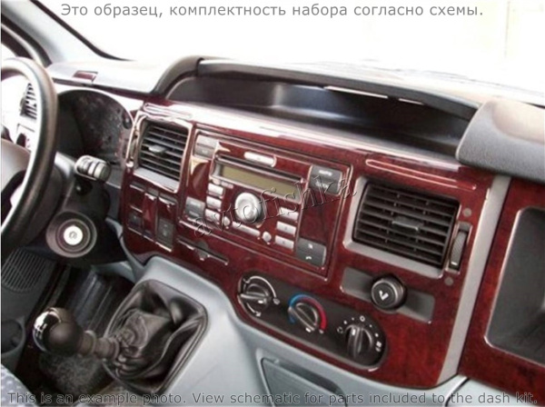 Ford Transit 2006-2010 декоративные накладки (отделка салона) под дерево, карбон, алюминий