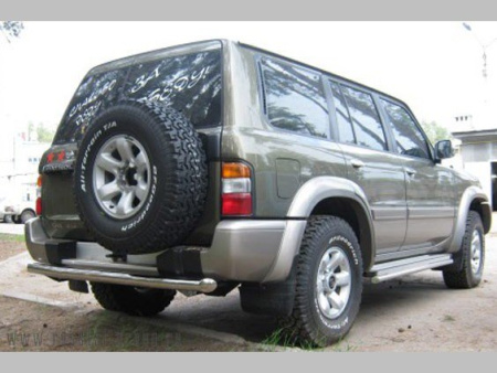 Nissan Patrol (1997-2004) защита заднего бампера, труба 76 мм