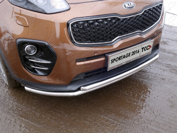 Kia Sportage (16–) Защита передняя нижняя (двойная) 42,4/42,4 мм