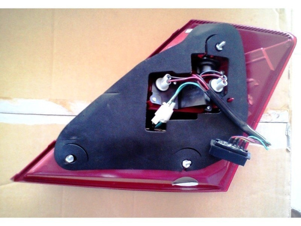 Mercedes S W221 (05-09) фонари задние светодиодные красно-хромированные, дизайн после 2009 года, комплект 2 шт.