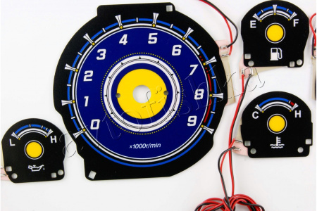 Toyota Celica IV T16 светодиодные шкалы (циферблаты) на панель приборов