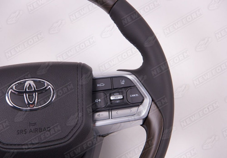 Toyota Land Cruiser LC 200 (1 рестайлинг) 2012 - 2015 Руль GR коричневое дерево