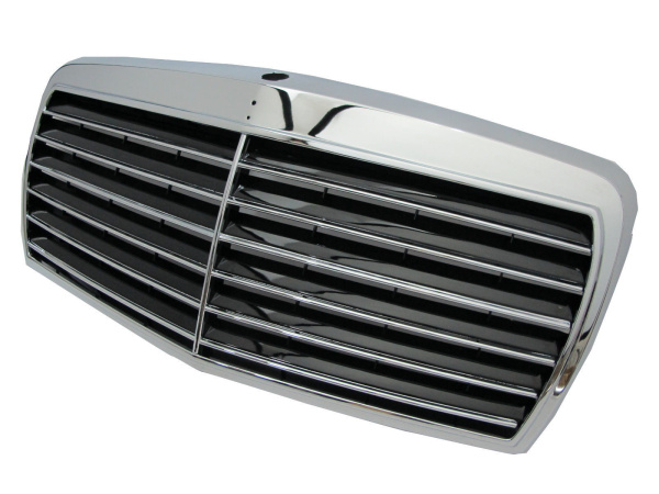 Mercedes S W126 (80-92) решетка радиатора черная, дизайн "Авангард", с рамкой в сборе.