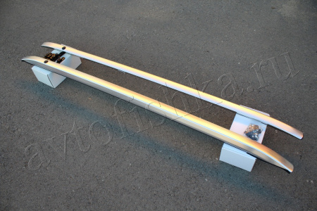 Toyota Land Cruiser Prado 150 (10-) рейлинги на крышу продольные серебристые, дизайн Lexus GX460