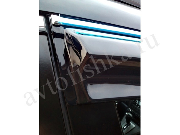 Honda CR-V (2006-) дефлекторы окон темные с хромированным молдингом, дизайн Mugen