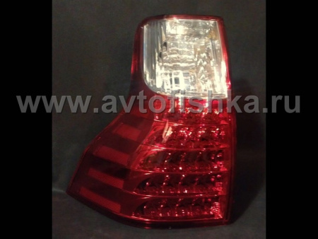Toyota Land Cruiser Prado 150 (10-) фонари задние светодиодные красно-хромированные, и фонари заднего бампера, дизайн Lexus GX460, полный комплект.