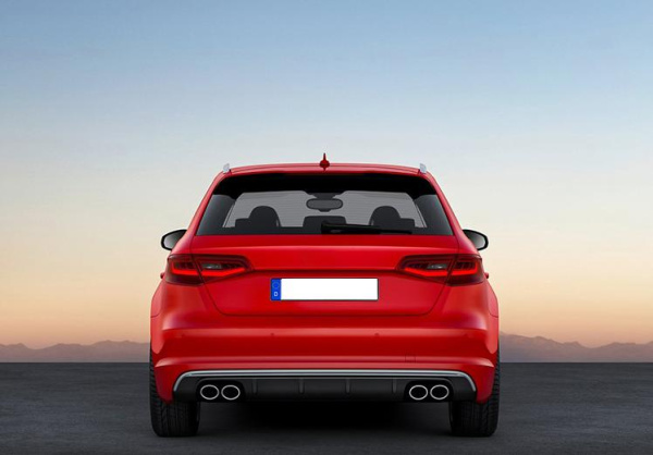 Диффузор S3 S-line для Audi A3 хэтчбек 2013-2016 с насадками
