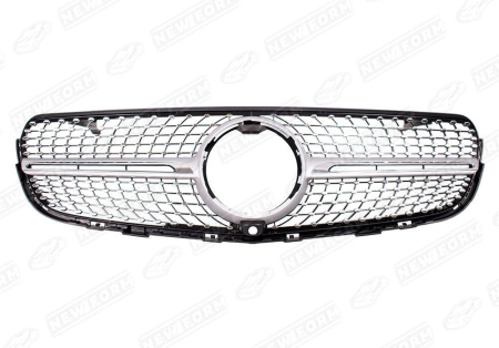 Mercedes-Benz GLC-Klasse X253 2015 - 2019 Решетка радиатора Diamond Sport серебро  под камеру