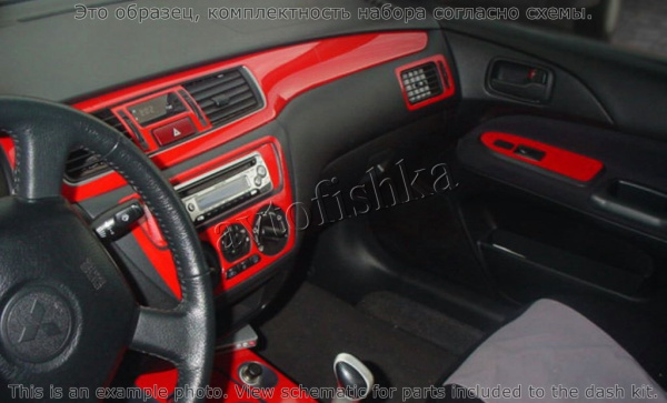 Декоративные накладки салона Mitsubishi Lancer Evolution 2002-2007 Механическая коробка передач