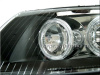 Audi A6 (05-08) 4F, C6 фары передние линзовые черные, со светящимися ободками, под корректор, комплект 2 шт.