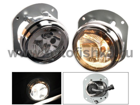 Mercedes W211 AMG (07-09) фары противотуманные линзовые, комплект 2 шт.