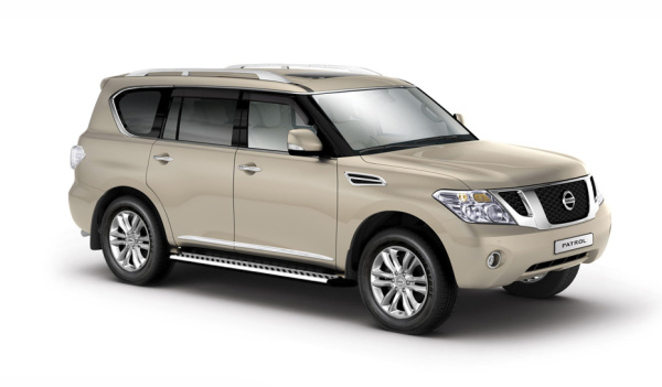 Комплект пороги алюминиевый профиль, Nissan Patrol 2010-