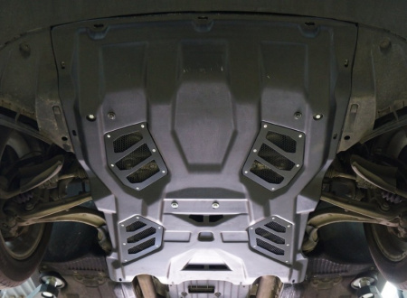 Porsche Macan (13–) Защита картера двигателя и кпп, композит 8 мм (V-все, АКПП, 4WD)