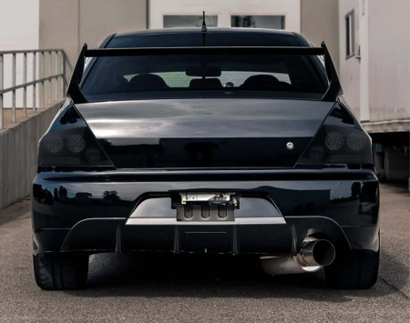 Mitsubishi Lancer 9 (03-07) EVOLUTION фонари задние светодиодные черые тонированные, комплект 2 шт.