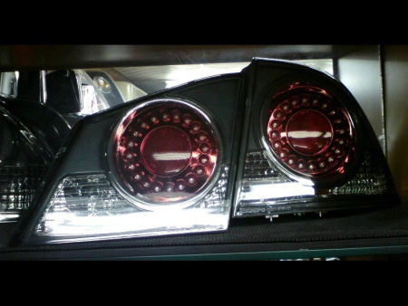 Honda Civic VIII (06-) фонари задние светодиодные красно-черные, комплект 2 шт.