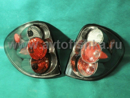 Chrysler Town&Country, Dodge Caravan, Voyager, Durango (01-05) фонари задние черные, комплект 2 шт.