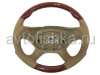 Mercedes W221, W216 (05-08) руль, дизайн AMG, бежевая кожа - светлое дерево орех