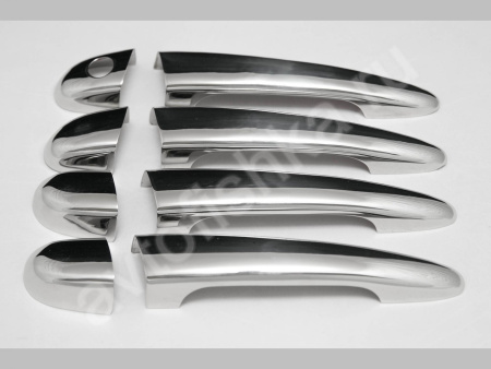 BMW X5 (2007-2009) накладки на ручки дверей из нержавеющей стали, комплект 4 шт.