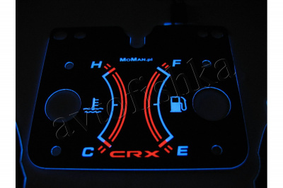 Honda CRX (88-90) светодиодные шкалы (циферблаты) на панель приборов - дизайн 1