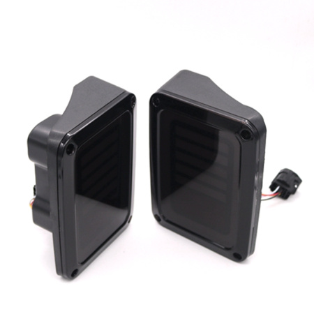 Jeep Wrangler (97-) фонари задние светодиодные черные, дизайн 2, комплект 2 шт.