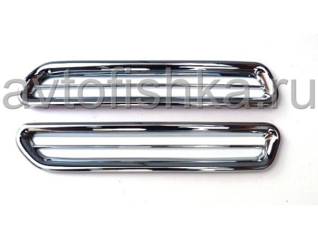Mazda 6 седан (07-) накладки хромированные на фонари заднего бампера, комплект 2 шт.