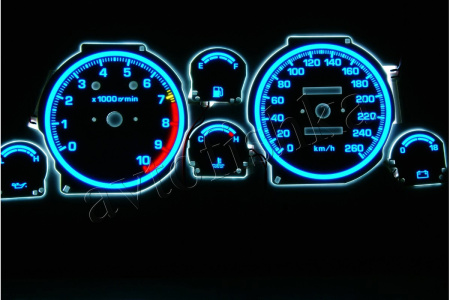 Toyota Celica IV T16 светодиодные шкалы (циферблаты) на панель приборов