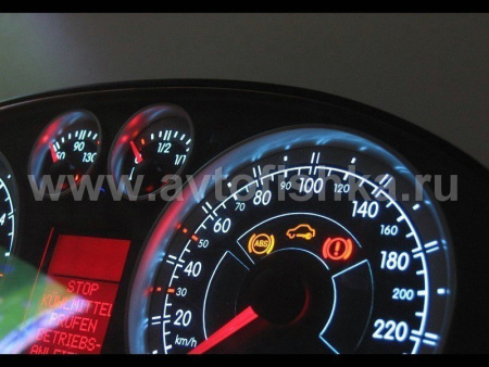 Audi A6 (C5) 1997-2004 светящиеся шкалы приборов - накладки на циферблаты панели приборов, дизайн № 1