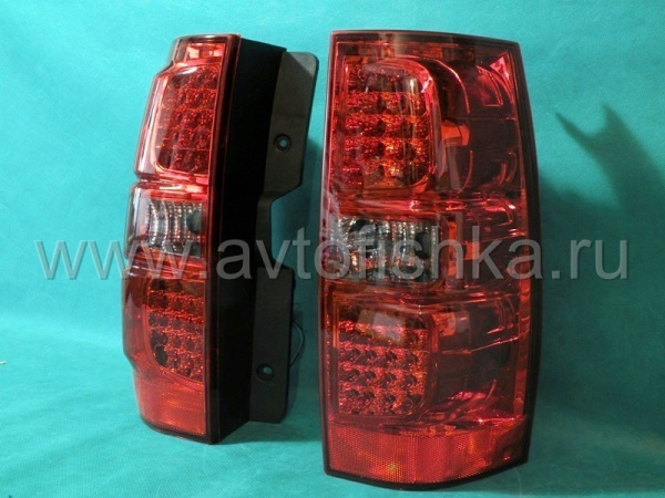 Chevrolet Tahoe, Suburban, GMC Yukon, Denali (07-) фонари задние светодиодные красно-тонированные, дизайн Оригинал, комплект 2 шт.
