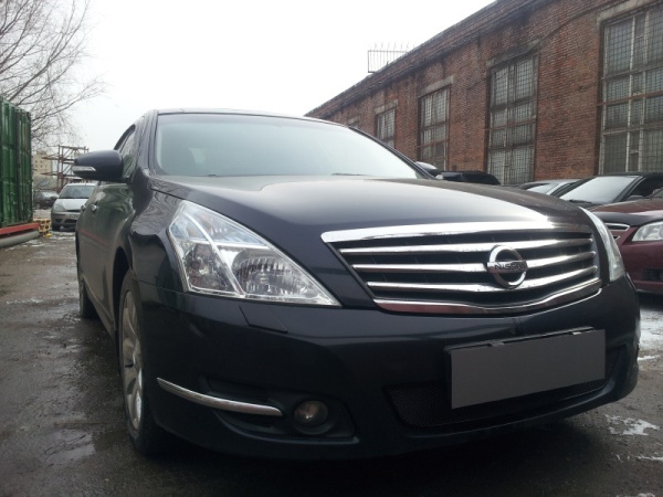 Nissan Teana (08–13) Защита радиатора Premium, чёрная