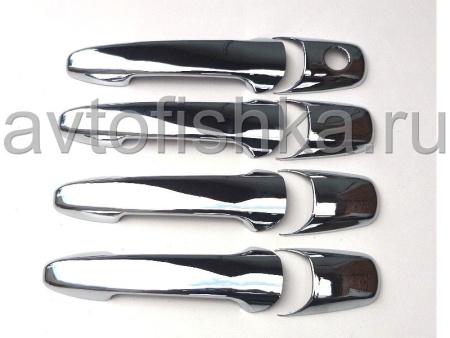 Mazda 3 седан (03-09) хромированные накладки на внешние ручки дверей, комплект 4 шт.