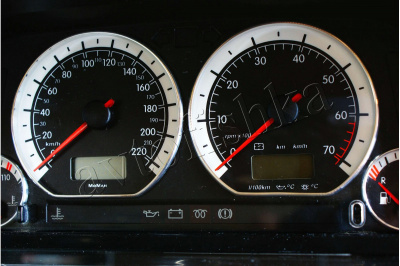 Volkswagen Caddy светодиодные шкалы (циферблаты) на панель приборов - дизайн 1