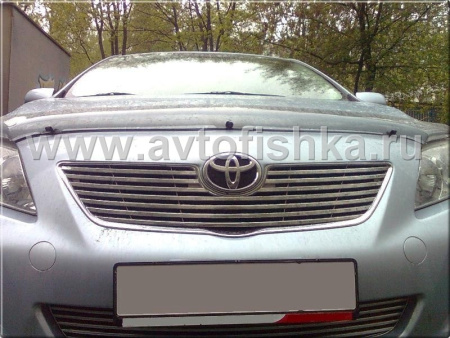Toyota Corolla (06-) решетка радиатора и переднего бампера хромированные, комплект 2 шт.