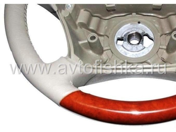 Mercedes W220 руль классический, серая кожа - светлое дерево орех