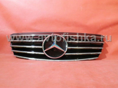 Mercedes E W211 (02-06) решетка радиатора черная, дизайн Big Star "Авангард" (Avangard), 5 ламелей