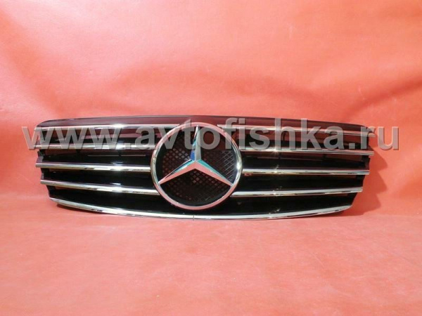Mercedes E W211 (02-06) решетка радиатора черная, дизайн Big Star "Авангард" (Avangard), 5 ламелей
