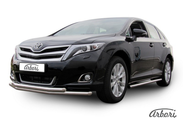 Защита переднего бампера Arbori d57+d57 двойная TOYOTA VENZA 2012-